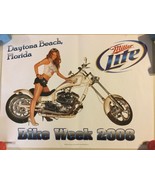 2008 DAYTONA BEACH FLORIDA BIKE WEEK MOTORCYCLE Miller Lite Poster - $33.91 CAD