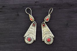 Gypsy Nomad Earrings, Tribal Kuchi Afghan Earrings, Vintage Style - £11.96 GBP