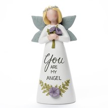 &quot;You Are My Angel&quot; Garden Angel With Flower Bouquet Angel Figurine - £12.47 GBP