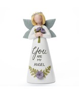 &quot;You Are My Angel&quot; Garden Angel With Flower Bouquet Angel Figurine - $15.95