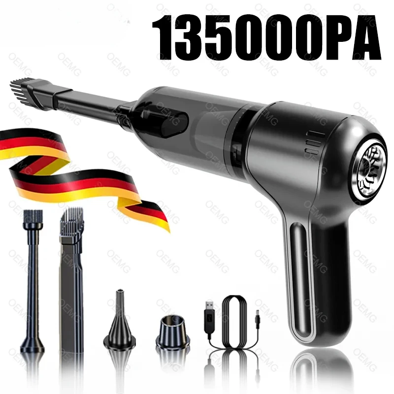 135000PA Mini Portable Wireless Car Vacuum Cleaner Strong Suction Cleaning - $78.43+