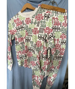 NWt HANNA ANDERSSON Cotton PAJAMA PANTS UNISEX ADULT SMALL  Deer Snowflakes - $666.51 MXN
