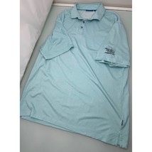Devereux Pete Dye Course At French Lick Men Polo Golf Shirt Textured Blu... - $19.77