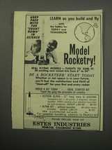 1967 Estes Model Rockets Ad - Learn as you build and fly - £14.90 GBP