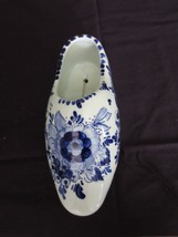 Vintage Delfts Blauw Delft Blue 7&quot; Hand Painted Holland Ceramic Dutch Shoe Clog - £13.95 GBP