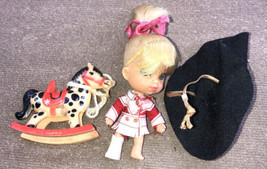 Liddle Kiddles Calamity Jiddle Cowgirl Doll W/ Rocking Horse (Missing Pieces) - £55.02 GBP