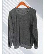 ALO Teddy Sweatshirt Gray Oversized Pullover Size XL Running Sporty Athl... - $832.63 MXN