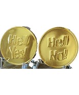 RecoveryChip Hell Yes - Hell No Flipping Coin Gold Color Decision Maker ... - £6.10 GBP