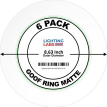 Lighting Labs 6 Pack Matte White Goof Trim Ring For 8&quot; Inch Recessed Can - £30.36 GBP