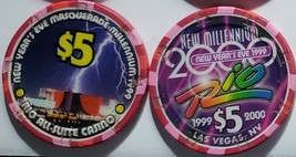  $5 Ltd Edition RIO Hotel & Casino Vegas Casino Chip New Year's Millenium 1999 - $10.95