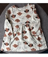 Wonder Nation Toddler Girls Beige All Over Dog Print Long Sleeve Dress S... - €10,92 EUR