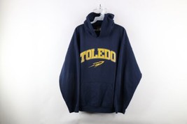 Vintage Mens Large Distressed Spell Out University of Toledo Hoodie Sweatshirt - $54.40