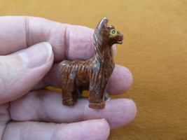 Y-LLA-ST-28 Baby Brown Llama Carving Soapstone Stone Peru Figurine I Love Llamas - £6.79 GBP
