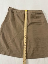 Cato Women's Brown Side Zipper Rear Slit Pull-On Skirt Size 14 Measured Waist 34 image 9