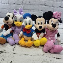 Disney Classic Plush Stuffed Animals Lot of 5 Mickey Minnie Goofy Donald Daisy  - £23.73 GBP