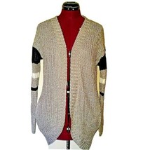 Ultra Flirt Cardigan Multicolor Women Slouchy Size Medium Pockets Open Front - $33.07