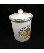 Certified International Pears 22 Oz Canister Medium 5&quot; w/ Lid Made in Italy - $18.76