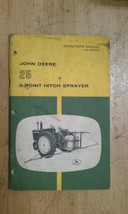 JOHN DEERE OM-B25280 OPERATOR&#39;S MANUAL, 25, 3-POINT HITCH SPRAYER - $24.95