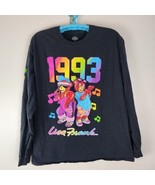 Vintage Lisa Frank 1993 Black Long Sleeved Tee Shirt Hip Hop Bears Sz L - £38.86 GBP