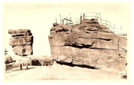 RPPC Postcard Colorado Balanced &amp; Steamboat Rocks Garden of Gods Artist Signed - £7.71 GBP