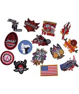 GRAB BAG OF 25 PIECES ASSORTED BIKER AND NOVELTY DESIGN PATCHES patch cl... - $12.30