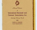 Annual Dinner Menu 1939 Hotel St Francis San Francisco California - $47.52