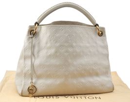 Auth Louis Vuitton Monogram Empreinte Artsy MM Shoulder Bag M93449 White H1941 - £2,309.28 GBP