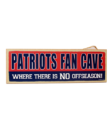 Patriots Fan Cave Sign Licensed Plaque 5 X 15 Inches Made in USA - £9.58 GBP