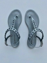 BCBGeneration Jelly Lex Thongs Chain Sandals Flats Grey ( 7 )  - $80.16