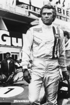 Steve McQueen iconic posing by race car wearing Heuer Monaco watch Le Mans 18x24 - £19.29 GBP