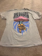 The Doors Mushroom Graphic Print Tee Front &amp; Back 100% Cotton Easy Care ... - $18.52