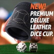 Dice Cup Leather Dice Shaker with 5 Dot Dice Dice Box Dice Roller Dice Games - £27.67 GBP