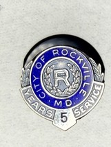 City of Rockville Maryland 5 Year Service Pin Lapel Pin - $11.88