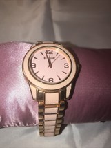 Wildlife by Heidi Klum Lady Gold-Pink Analog Quartz Watch Hours~New Battery - £17.40 GBP