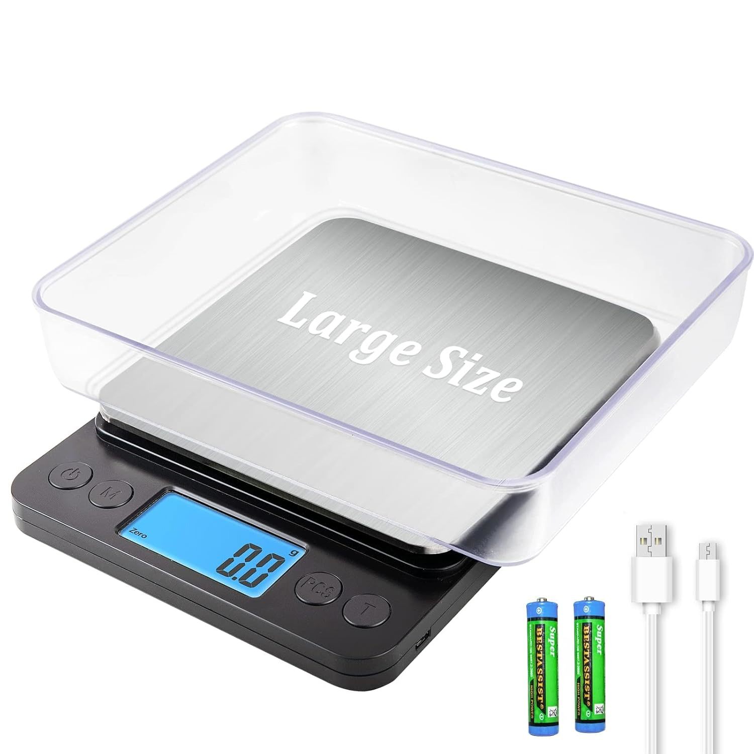 Meiya Food Scale Grams And Ounces, Plus Size Digital Kitchen Scale For C... - $31.98