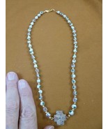 CR509-5 Fairy Stone CHRISTIAN Cross Lucky Crystal 17&quot; white cloisonne ne... - $50.99