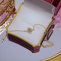 2020 Korean hot sale fashion jewelry high-quality square copper inlaid zircon gr - £9.01 GBP