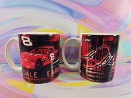Set of 2 Dale Earnhardt Jr. NASCAR Red Coffee Mugs #8 Bud Car - $281.97 MXN