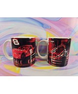 Set of 2 Dale Earnhardt Jr. NASCAR Red Coffee Mugs #8 Bud Car - $14.99