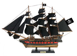 Wooden Calico Jack&#39;s The William Black Sails Limited Model Pirate Ship 26&quot;&quot; - £147.11 GBP