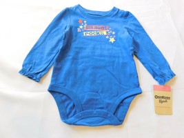 Osh Kosh B'Gosh Girl's Long Sleeve Body Suit Blue 6 Months "My Aunt Rocks" NWT - $12.99