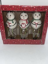 Johanna Parker SNOWMAN JOY Shelf Sitters Set of 3 Decoration Christmas NEW - £19.52 GBP