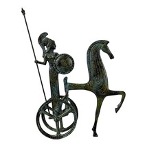 Chariot of Goddess Athena Minerva Real Bronze Metal Art Sculpture Statue - $130.71