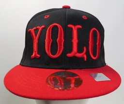 New League YOLO Hat Cap Snapback Red Black - $16.14