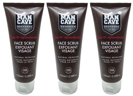( Lot 3 ) Man Cave Natural Skin Care Face Scrub 3.38 Oz Brand New - $29.69