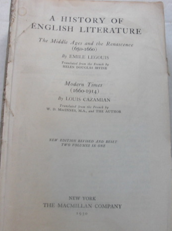 A History of English Literature, from the Middle Ages and the Renascence... - $99.00