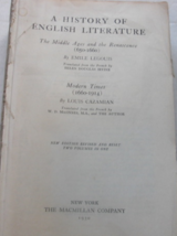 A History of English Literature, from the Middle Ages and the Renascence... - $99.00