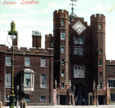St. James Palace London Postcard 1907 Vintage England UK *has tare - £7.94 GBP