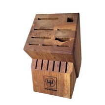 Wusthof Oak Knife Block Storage 17 Slots Solid Wood Wooden Block Only - £36.81 GBP