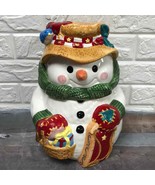 Mr. Mr Christmas Animated head turns 11” Snowman Cookie Jar - $114.14 CAD